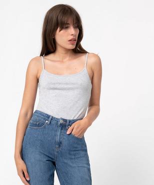 Débardeur uni à fines bretelles femme vue1 - GEMO(FEMME PAP) - GEMO