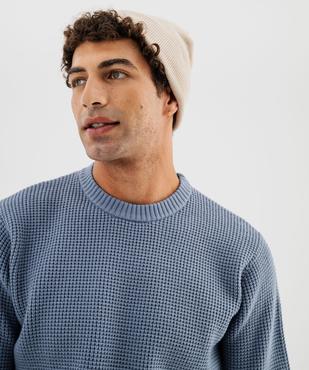 Pull en maille fantaisie à col rond homme vue3 - GEMO (HOMME) - GEMO
