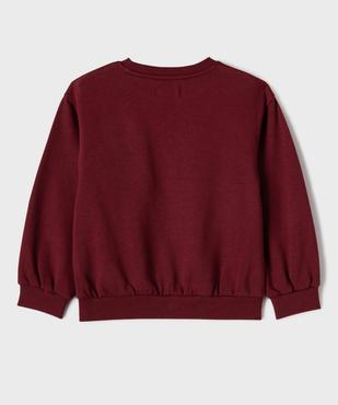 Sweat en molleton doux imprimé fille vue3 - GEMO 4G FILLE - GEMO
