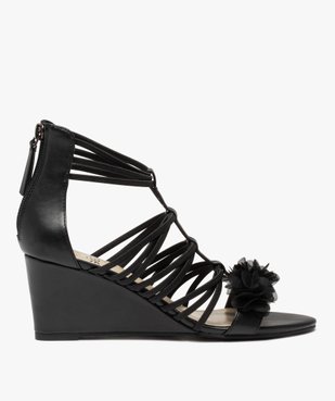 Sandales femme compensées avec contrefort fermé vue1 - GEMO(URBAIN) - GEMO