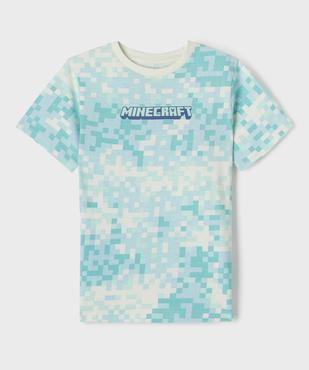 Tee-shirt manches courtes imprimé garçon - Minecraft vue3 - MINECRAFT - GEMO