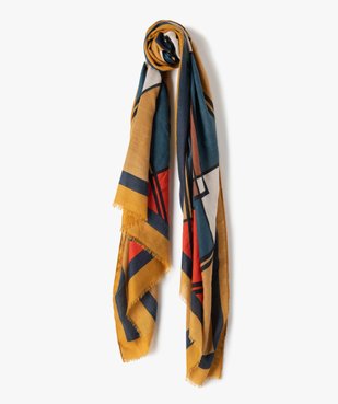 Foulard femme imprimé géométrique multicolore vue1 - GEMO (ACCESS) - GEMO