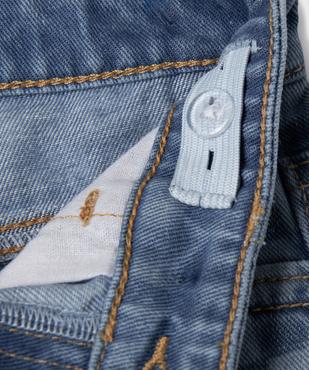 Short en jean motif damier avec taille ajustable bébé garçon vue2 - GEMO(BEBE DEBT) - GEMO