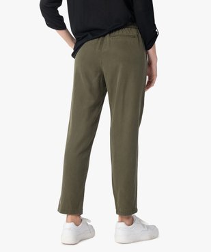 Pantalon femme avec large ceinture élastiquée vue3 - GEMO(FEMME PAP) - GEMO