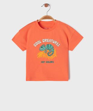 Tee-shirt manches courtes en jersey de coton imprimé bébé garçon vue1 - GEMO 4G BEBE - GEMO
