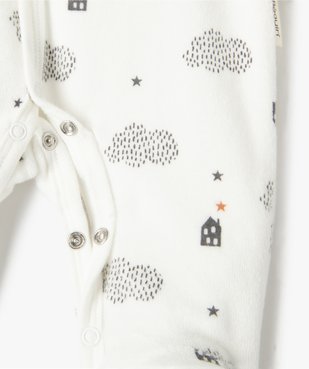Pyjama bébé naissance en velours imprimé - Petit Béguin vue3 - PETIT BEGUIN - GEMO