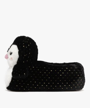 Chaussons femme en volume pingouin à paillettes vue3 - GEMO(HOMWR FEM) - GEMO