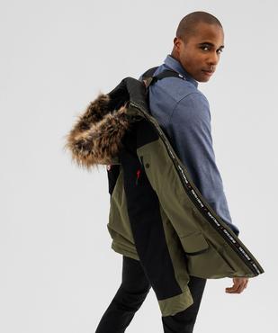 Parka bicolore avec capuche bordée ce fourrure imitation homme - Tokyo Laundry vue7 - TOKYO LAUNDRY - GEMO