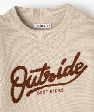 Pull garçon en maille fine 100% coton vue2 - GEMO (ENFANT) - GEMO