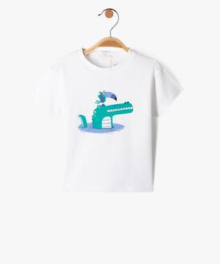Tee-shirt à manches courtes avec motif bébé garçon vue1 - GEMO 4G BEBE - GEMO