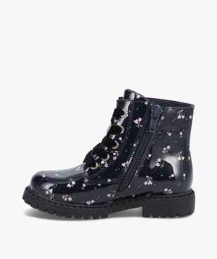 Boots fille vernies fantaisie à doublure chaude vue3 - GEMO (ENFANT) - GEMO