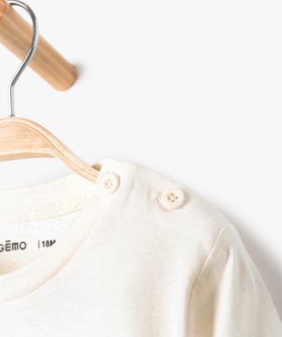 Tee-shirt bébé garçon à manches longues avec message vue2 - GEMO 4G BEBE - GEMO