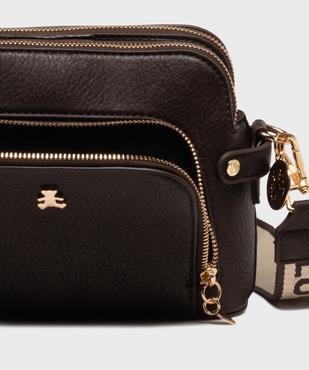 Sac en matière grainée avec deux bandoulières amovibles femme - LuluCastagnette vue3 - LULU CASTAGNETT - GEMO