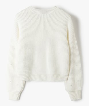 Pull fille à grosse maille et perles vue4 - GEMO (JUNIOR) - GEMO