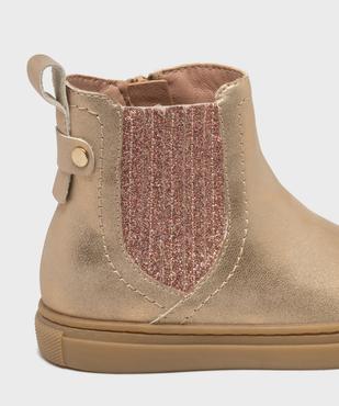 Boots Chelsea pailletées à semelle sport fille vue6 - LOVELY WINGS - GEMO