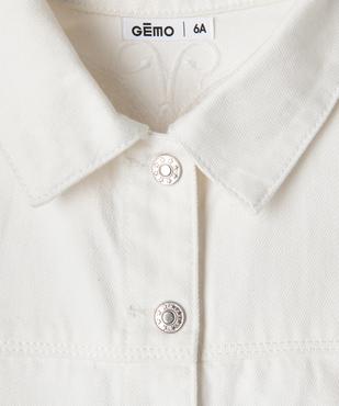 Veste fille en twill de coton brodée fille vue3 - GEMO (ENFANT) - GEMO