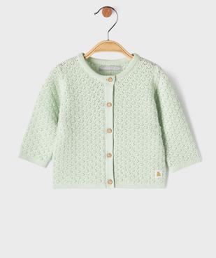 Gilet brassière en maille fantaisie bébé fille - LuluCastagnette vue1 - LULUCASTAGNETTE - GEMO