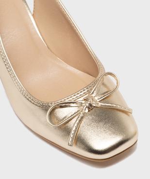Escarpins slingback métallisé femme - Follow Me vue6 - FOLLOW ME - GEMO