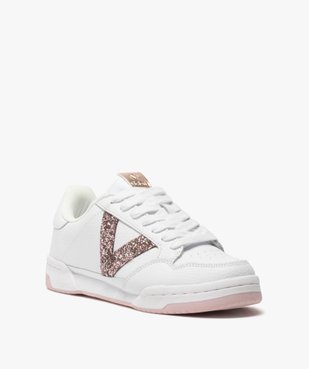 Tennis femme dessus cuir et détails brillants - Victoria vue2 - VICTORIA - GEMO