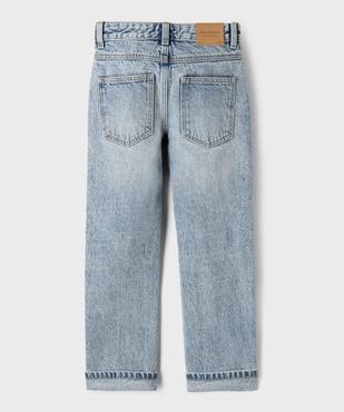 Jean regular en coton délavé garçon vue4 - GEMO 4G GARCON - GEMO