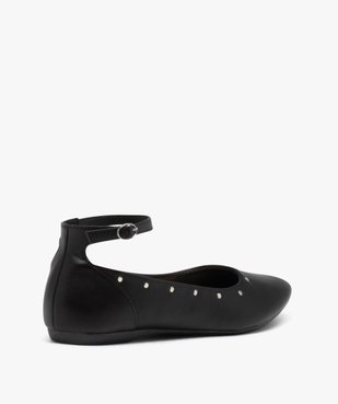 Ballerines femme unies à bout pointu et clous métalliques vue4 - GEMO(URBAIN) - GEMO