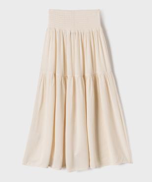 Jupe longue fluide en crêpe froissée fille vue3 - GEMO 4G FILLE - GEMO