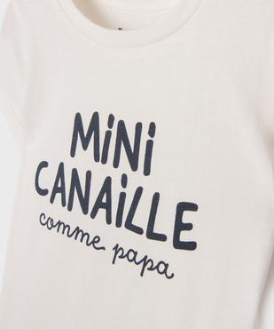 Tee-shirt manches courtes à message bébé garçon vue2 - GEMO(BEBE DEBT) - GEMO