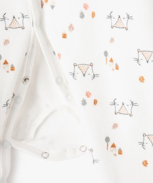 Pyjama en velours imprimé avec ouverture devant bébé - Petit Béguin  vue4 - PETIT BEGUIN - GEMO