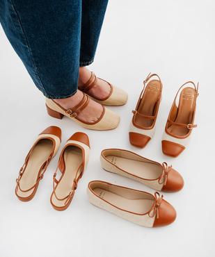 Escarpins en toile aspect raphia femme - Follow Me vue7 - FOLLOW ME - GEMO