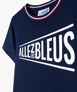 Tee-shirt manches courtes message garçon vue3 - ALLEZ LES BLEUS - GEMO