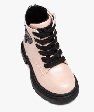 Boots fille irisés avec détails pailletés sur semelle crantée vue5 - GEMO(BEBE DEBT) - GEMO