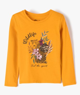 Tee-shirt fille avec motifs fleuris et sequins vue1 - Nikesneakers (ENFANT) - Nikesneakers