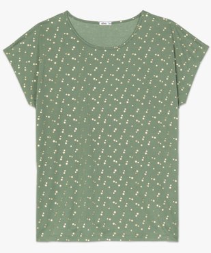 Tee-shirt femme à manches courtes à motifs vue4 - GEMO (G TAILLE) - GEMO
