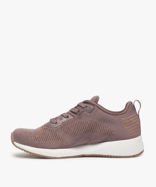 Tennis femme à lacets extra légères en mesh – Skechers Bobs Semelle bicolore et tige pailletée vue3 - SKECHERS - GEMO