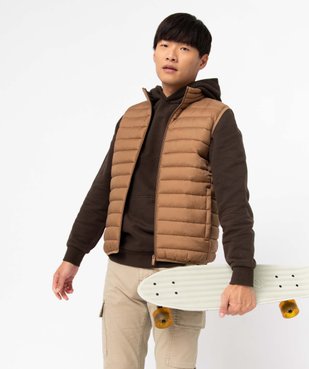 Sweat homme à capuche en coton piqué vue5 - GEMO (HOMME) - GEMO