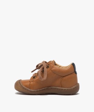 Chaussures premiers pas à lacets bébé garçon - Bopy vue3 - BOPY - GEMO