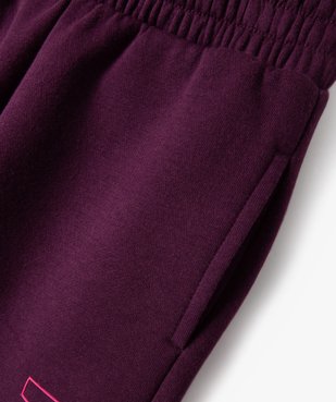 Pantalon de jogging fille avec inscription sur le côté vue3 - GEMO (ENFANT) - GEMO