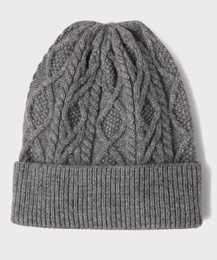 Bonnet en maille torsadée garçon vue1 - GEMO (ENFANT) - GEMO
