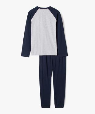 Pyjama bicolore avec inscription poitrine garçon vue4 - GEMO 4G GARCON - GEMO