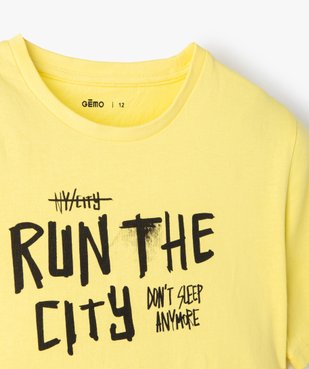 Tee-shirt garçon à manches courtes imprimé streetwear vue2 - GEMO C4G GARCON - GEMO