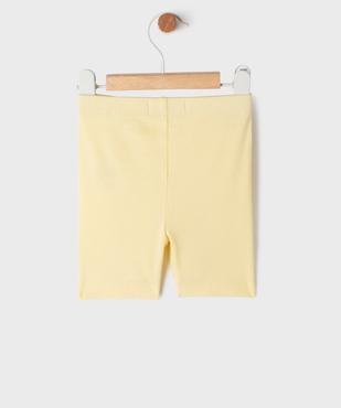 Short cycliste en coton côtelé avec taille élastique bébé fille vue3 - GEMO(BEBE DEBT) - GEMO