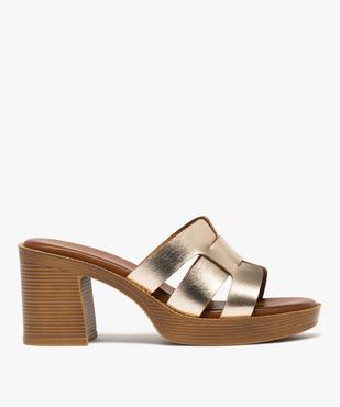 Mules à talon haut et bout ouvert femme vue1 - FOLLOW ME - GEMO