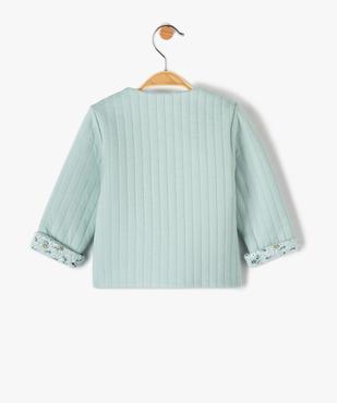 Gilet bébé matelassé fermeture cache-cœur doublure fleurie - LuluCastagnette vue4 - LULUCASTAGNETTE - GEMO