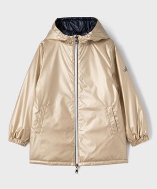 Manteau imperméable à capuche réversible fille - LuluCastagnette vue2 - LULUCASTAGNETTE - GEMO