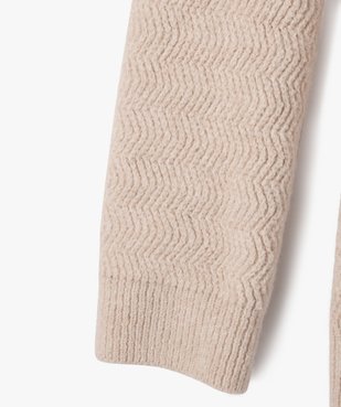 Écharpe en maille côtelée fantaisie et chinée femme vue2 - GEMO 4G FEMME - GEMO