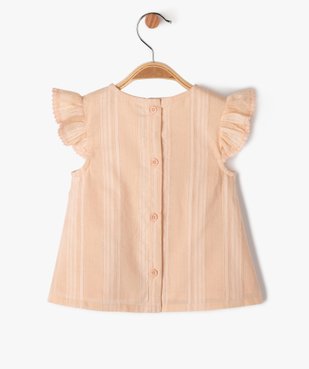 Blouse manches courtes à volants bébé fille - LuluCastagnette vue3 - LULUCASTAGNETTE - GEMO
