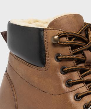 Boots dessus cuir avec doublure chaude homme - Tanéo vue6 - TANEO - GEMO