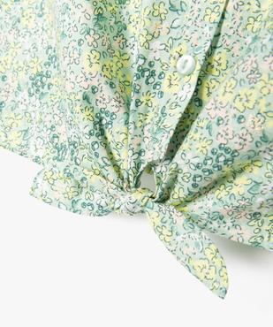 Chemise à manches courtes à motifs fleuris fille vue4 - GEMO (ENFANT) - GEMO