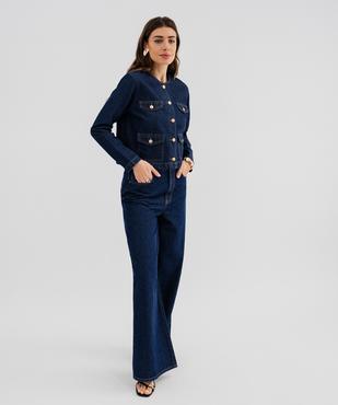 Veste en jean femme  vue4 - GEMO 4G FEMME - GEMO