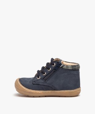 Chaussures premiers pas bébé garçon dessus cuir mat – NA! vue3 - NA! - GEMO